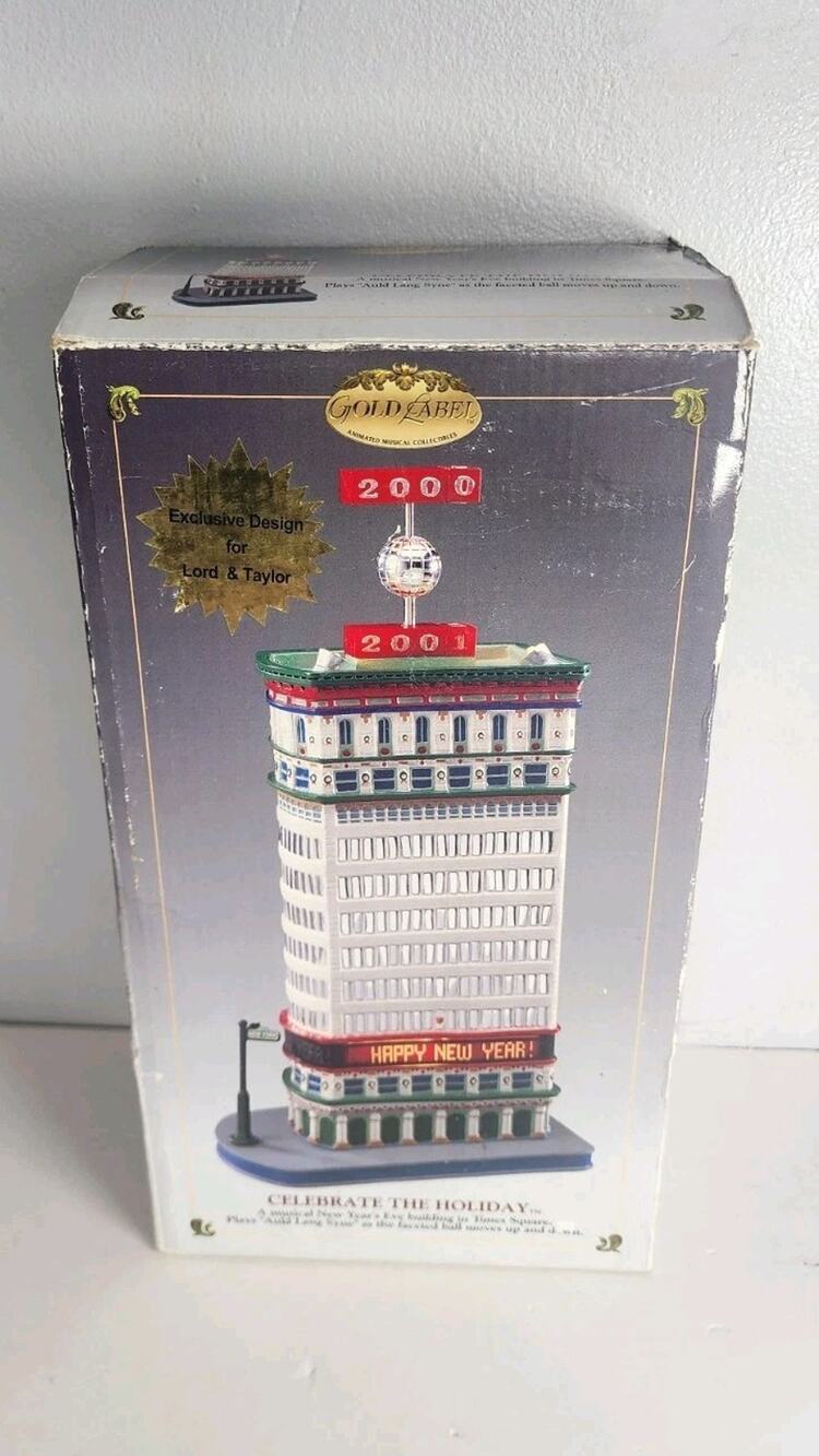 LORD & TAYLOR Exclusive Gold Label Times Square Ball Drop Music Box 2000-2001